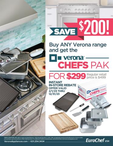 Verona Chef's Pak Promo - January, 2023